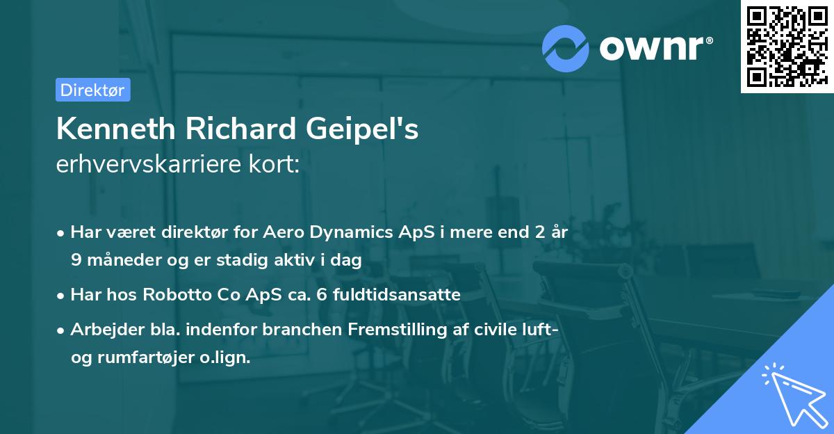 Kenneth Richard Geipel's erhvervskarriere kort