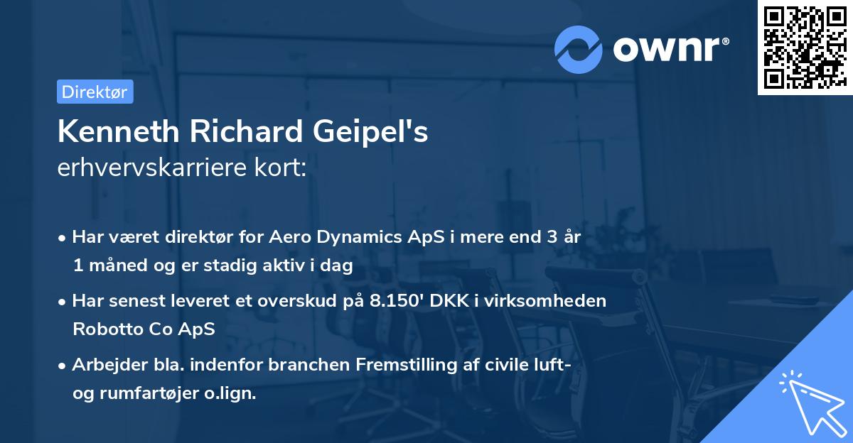 Kenneth Richard Geipel's erhvervskarriere kort