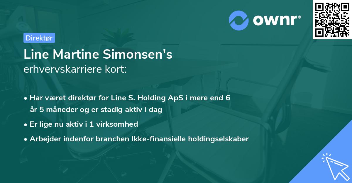Line Martine Simonsen's erhvervskarriere kort