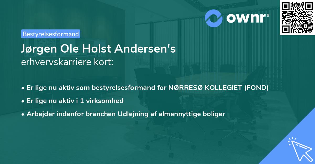 Jørgen Ole Holst Andersen's erhvervskarriere kort