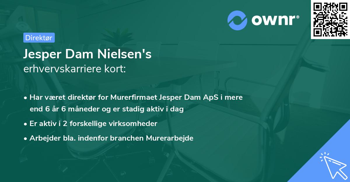 Jesper Dam Nielsen's erhvervskarriere kort