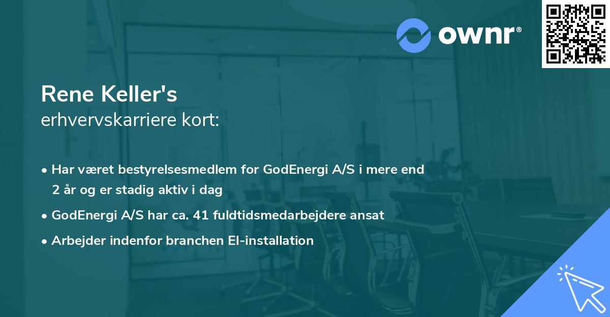 Rene Keller's erhvervskarriere kort