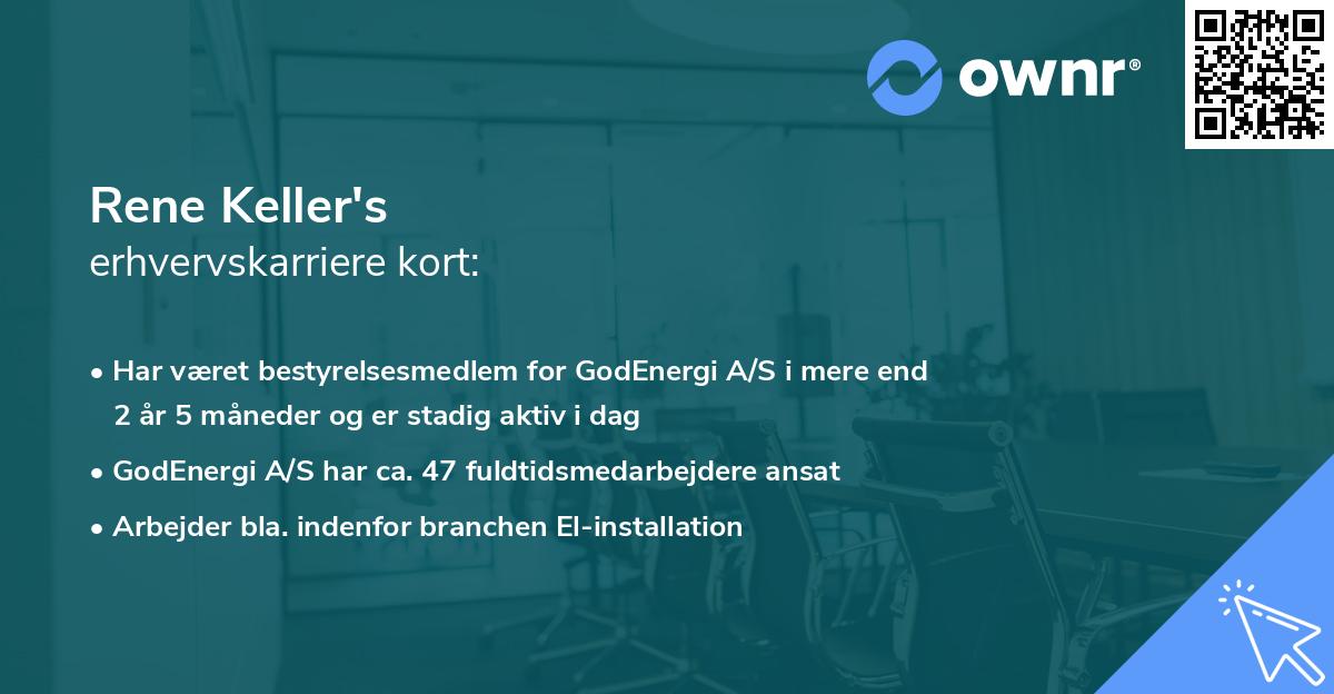 Rene Keller's erhvervskarriere kort