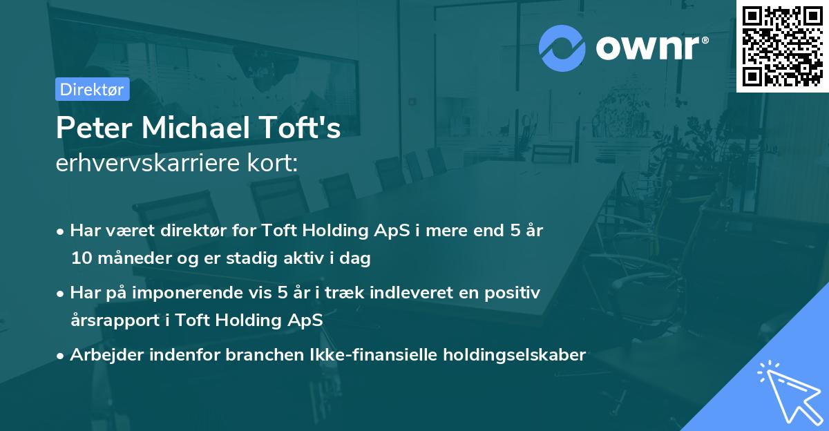 Peter Michael Toft's erhvervskarriere kort