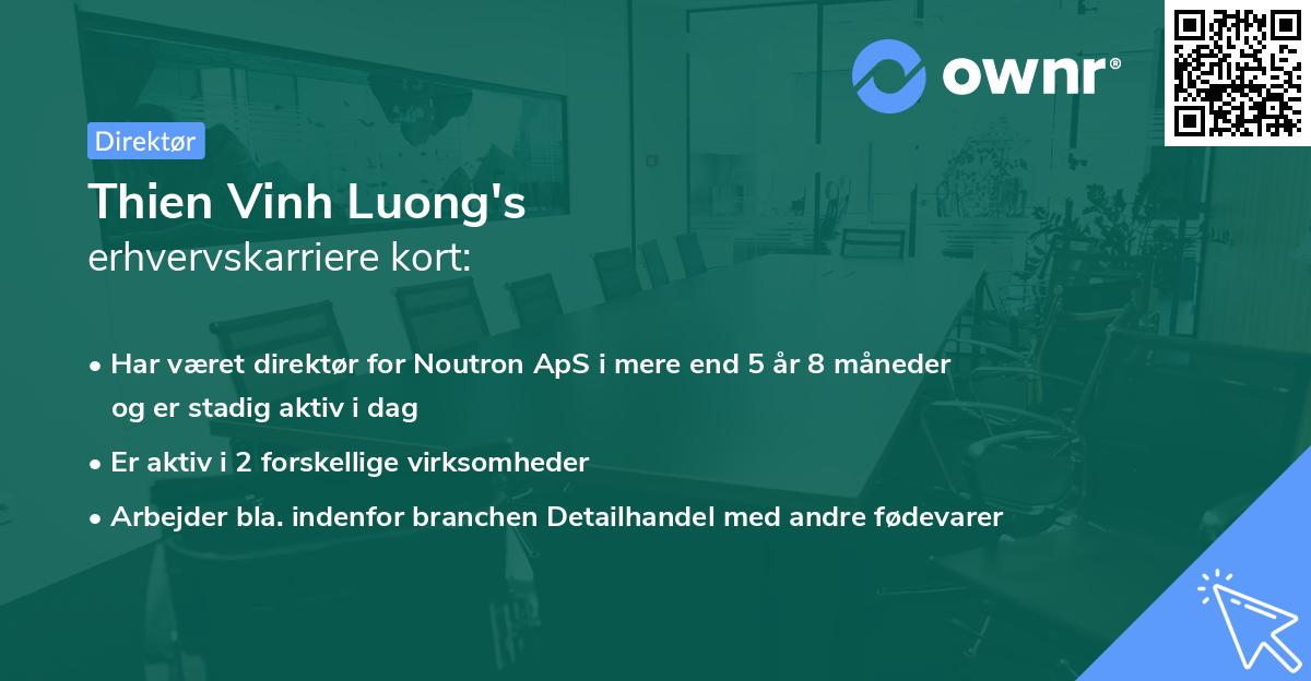 Thien Vinh Luong's erhvervskarriere kort