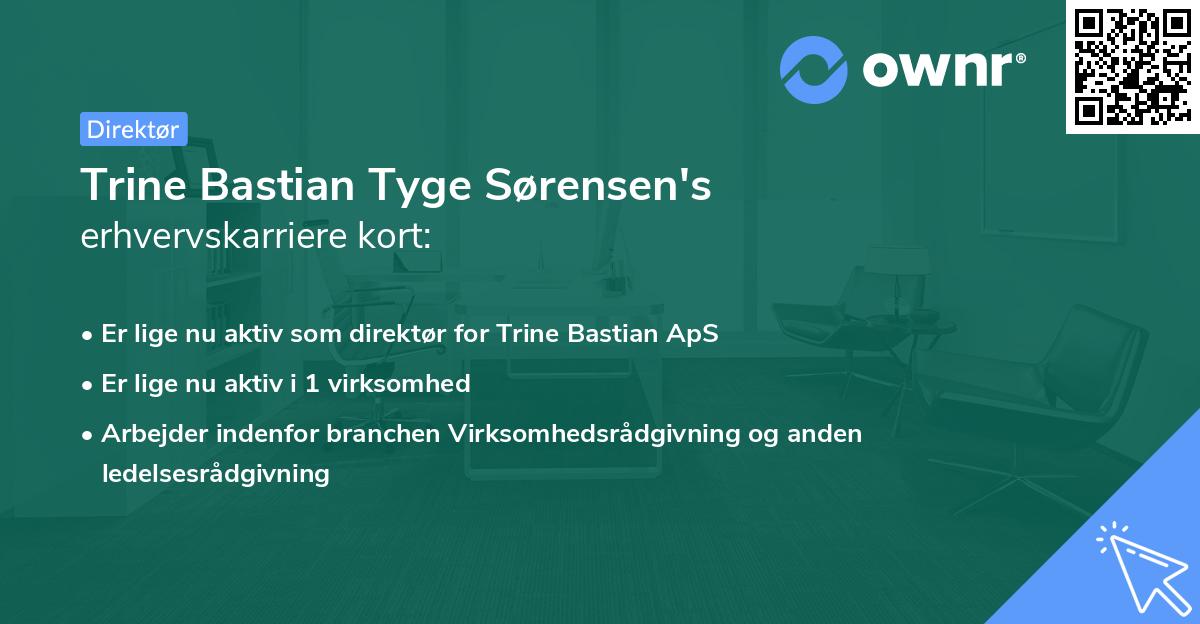 Trine Bastian Tyge Sørensen's erhvervskarriere kort