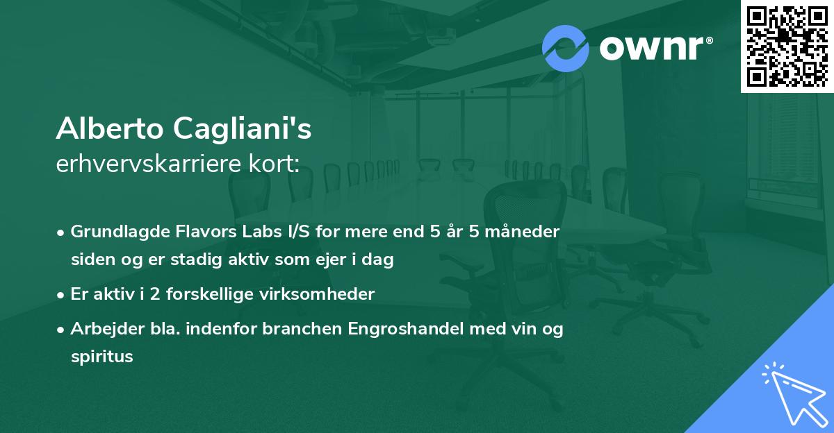 Alberto Cagliani's erhvervskarriere kort