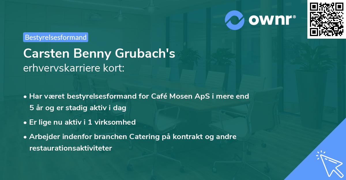 Carsten Benny Grubach's erhvervskarriere kort