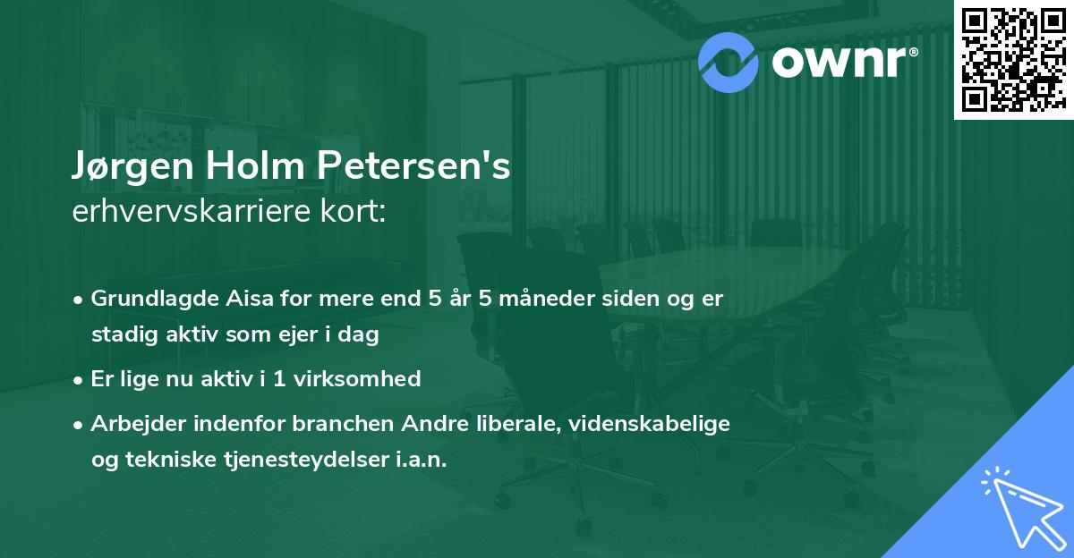 Jørgen Holm Petersen's erhvervskarriere kort