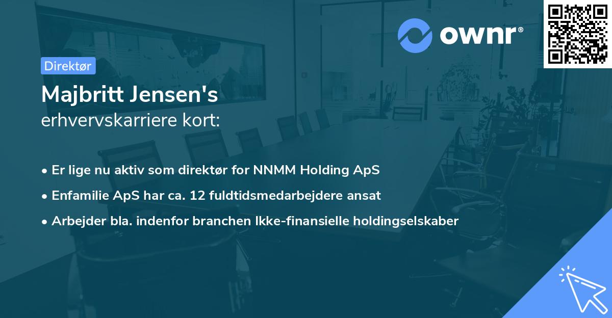 Majbritt Jensen's erhvervskarriere kort