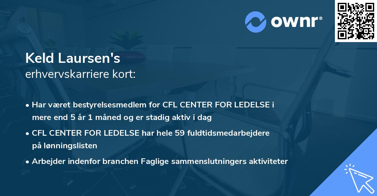 Keld Laursen's erhvervskarriere kort