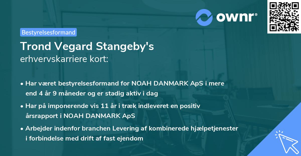 Trond Vegard Stangeby's erhvervskarriere kort