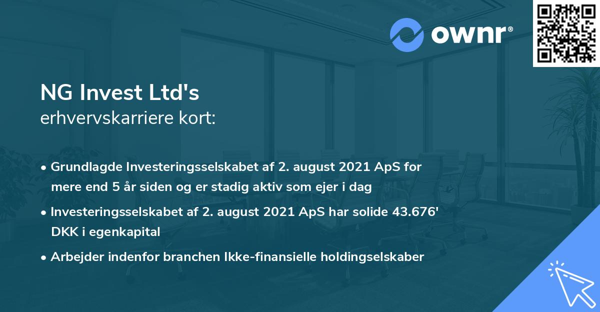 NG Invest Ltd's erhvervskarriere kort