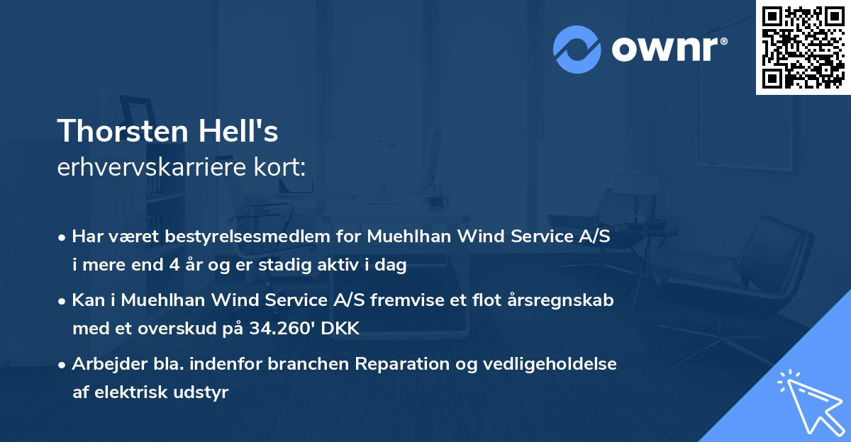 Thorsten Hell's erhvervskarriere kort