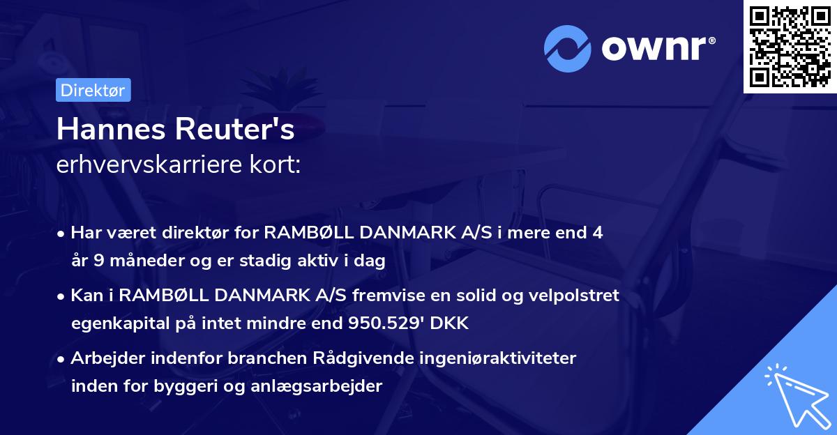 Hannes Reuter's erhvervskarriere kort