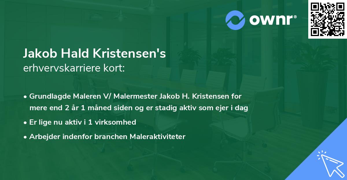 Jakob Hald Kristensen's erhvervskarriere kort