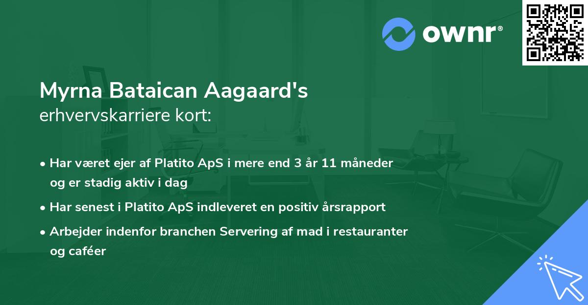 Myrna Bataican Aagaard's erhvervskarriere kort