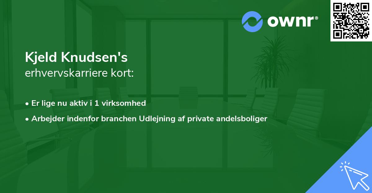 Kjeld Knudsen's erhvervskarriere kort