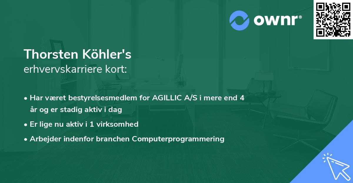 Thorsten Köhler's erhvervskarriere kort