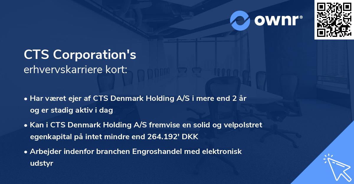 CTS Corporation's erhvervskarriere kort