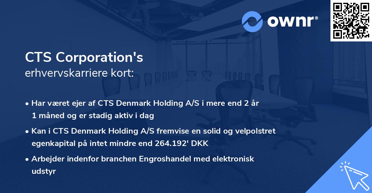 CTS Corporation's erhvervskarriere kort