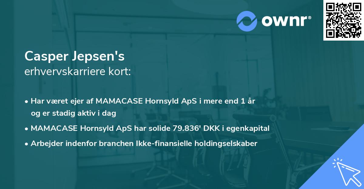 Casper Jepsen's erhvervskarriere kort