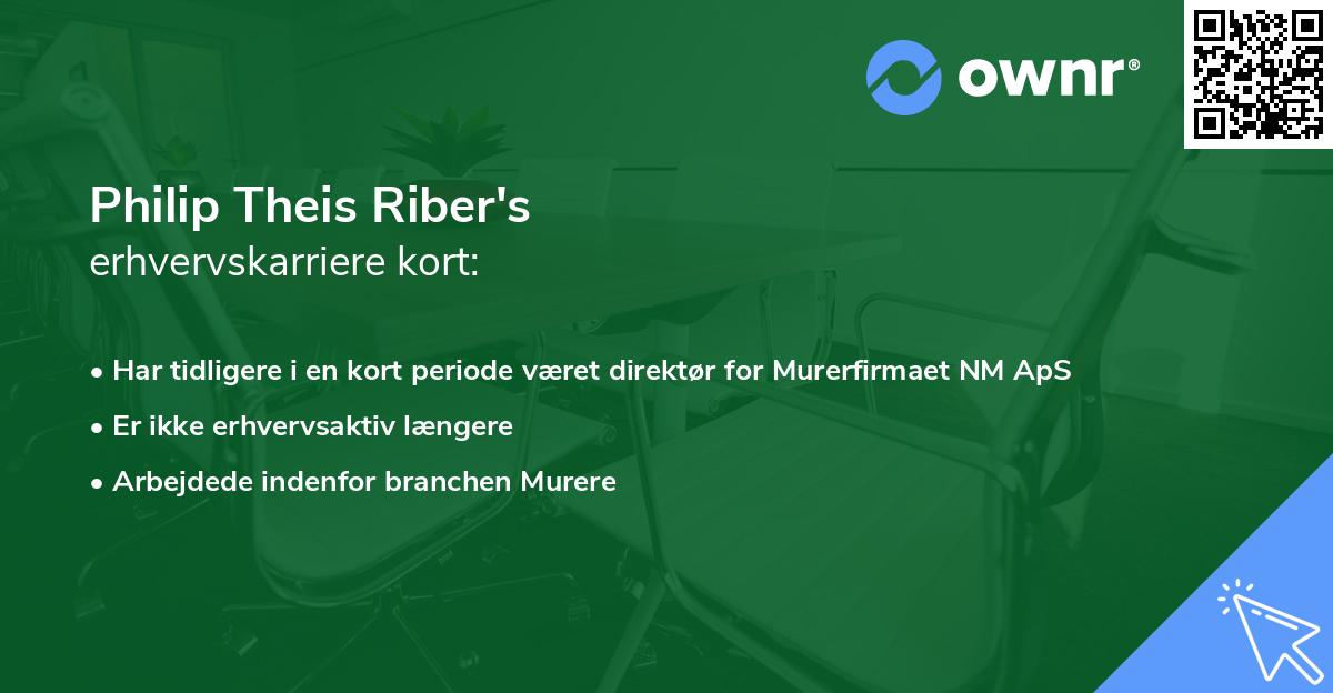 Philip Theis Riber's erhvervskarriere kort