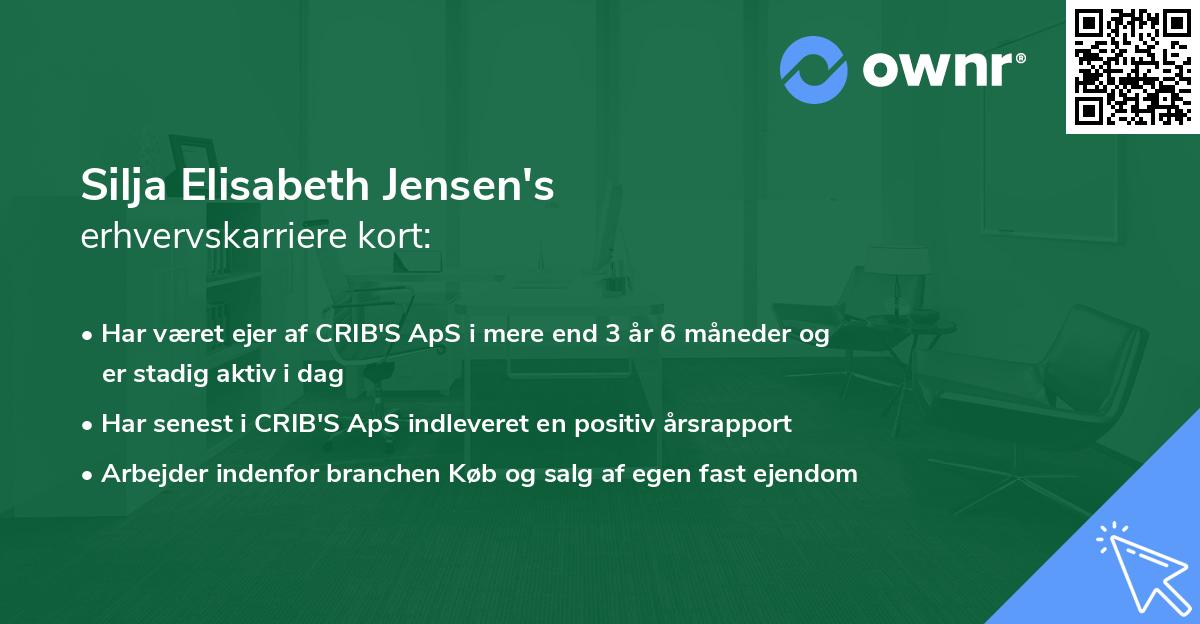 Silja Elisabeth Jensen's erhvervskarriere kort