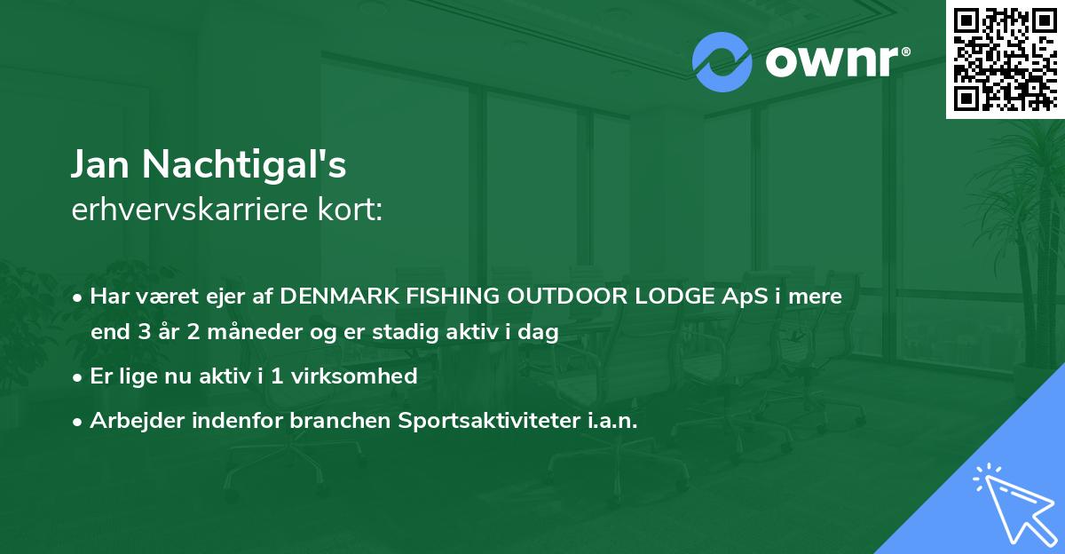 Jan Nachtigal's erhvervskarriere kort