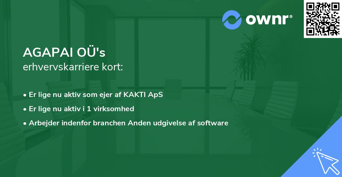 AGAPAI OÜ's erhvervskarriere kort