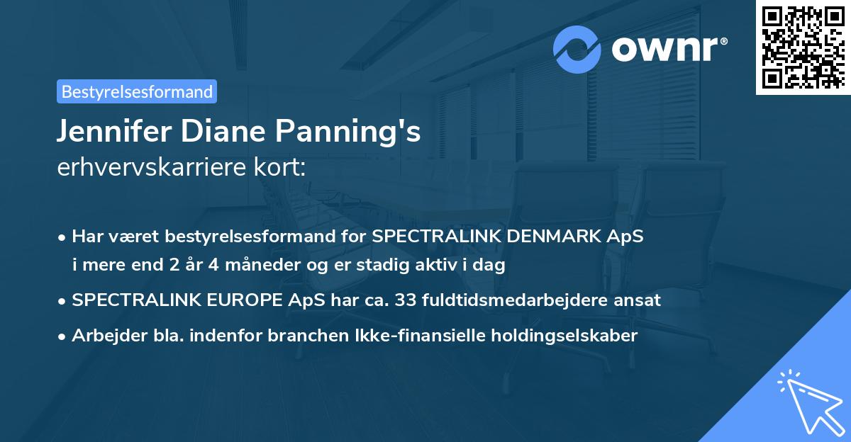 Jennifer Diane Panning's erhvervskarriere kort