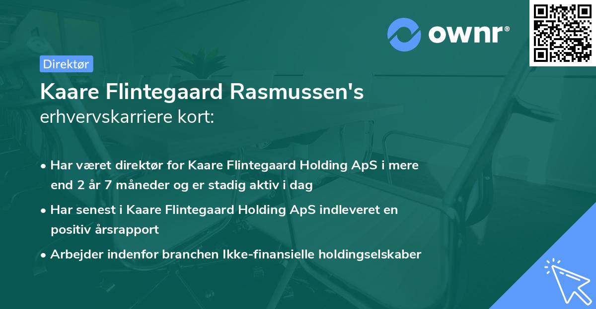 Kaare Flintegaard Rasmussen's erhvervskarriere kort