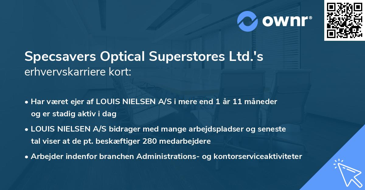 Specsavers Optical Superstores Ltd.'s erhvervskarriere kort