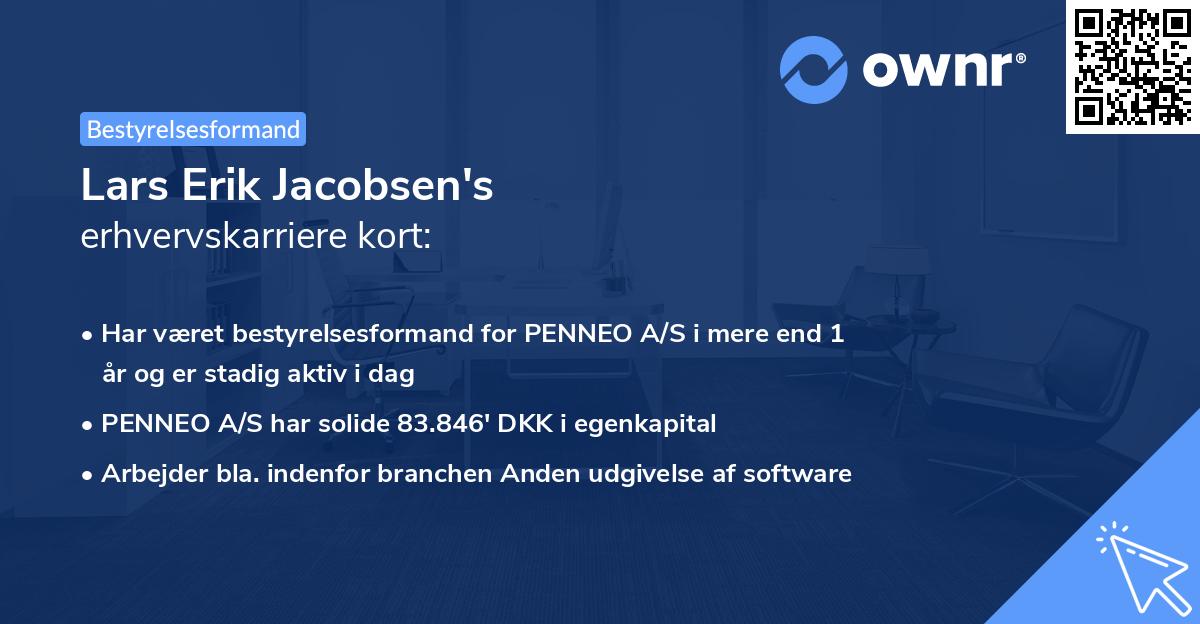 Lars Erik Jacobsen's erhvervskarriere kort