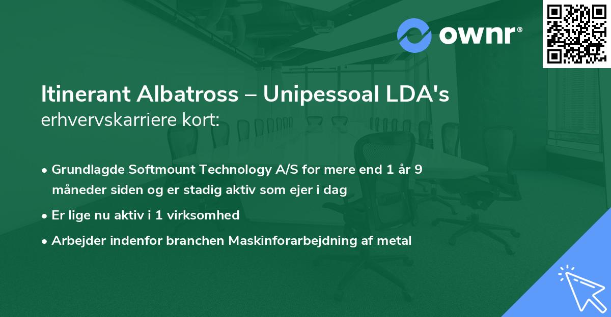Itinerant Albatross – Unipessoal LDA's erhvervskarriere kort