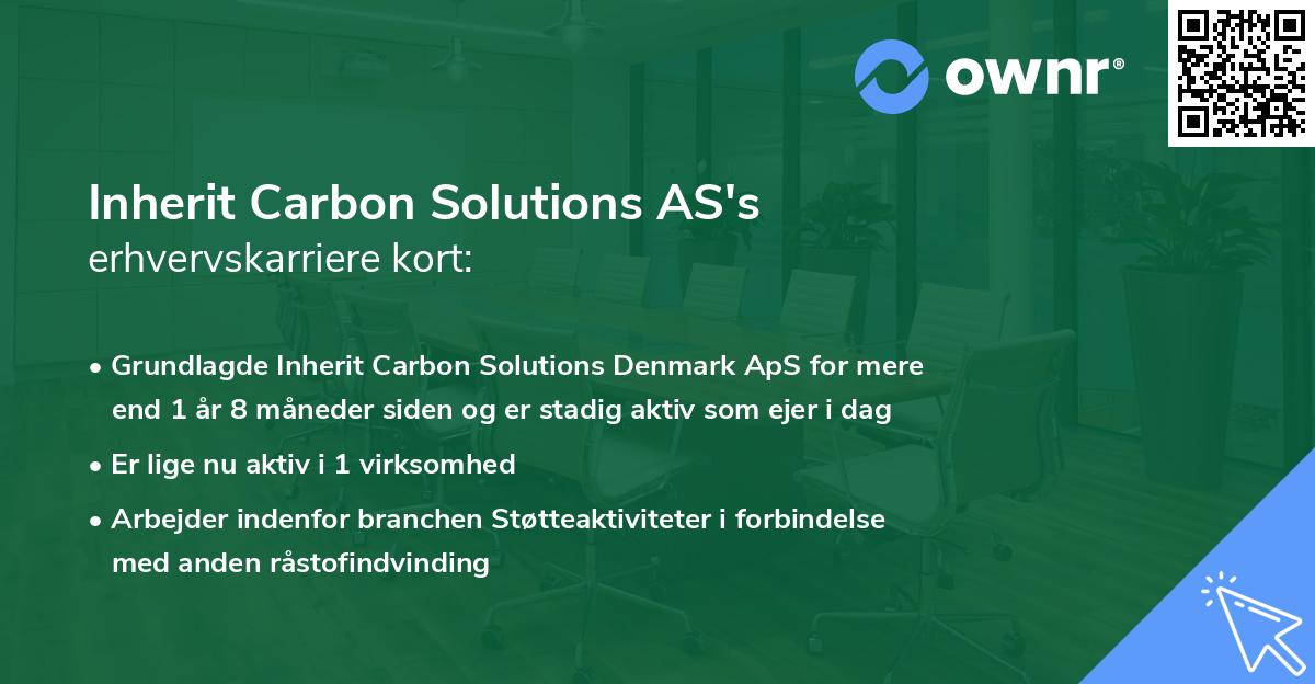 Inherit Carbon Solutions AS's erhvervskarriere kort