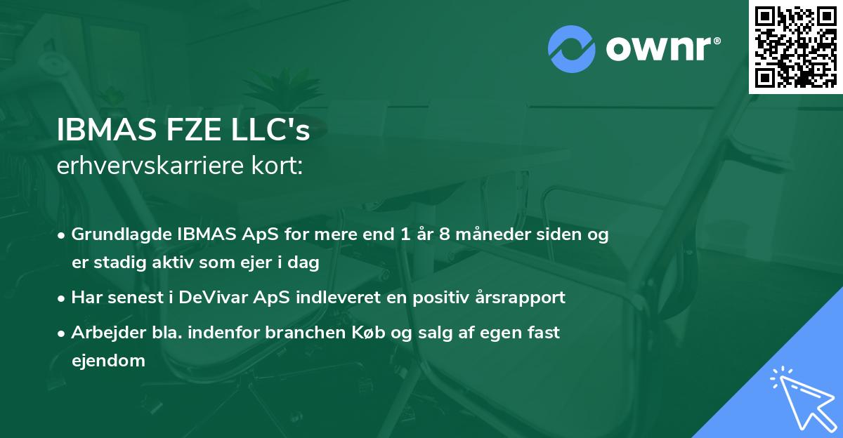 IBMAS FZE LLC's erhvervskarriere kort