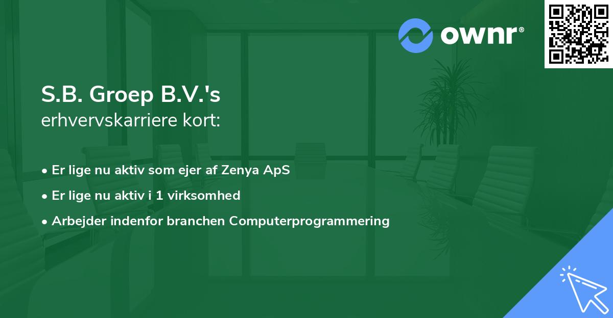 S.B. Groep B.V.'s erhvervskarriere kort