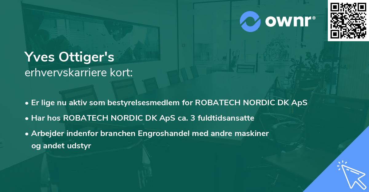 Yves Ottiger's erhvervskarriere kort