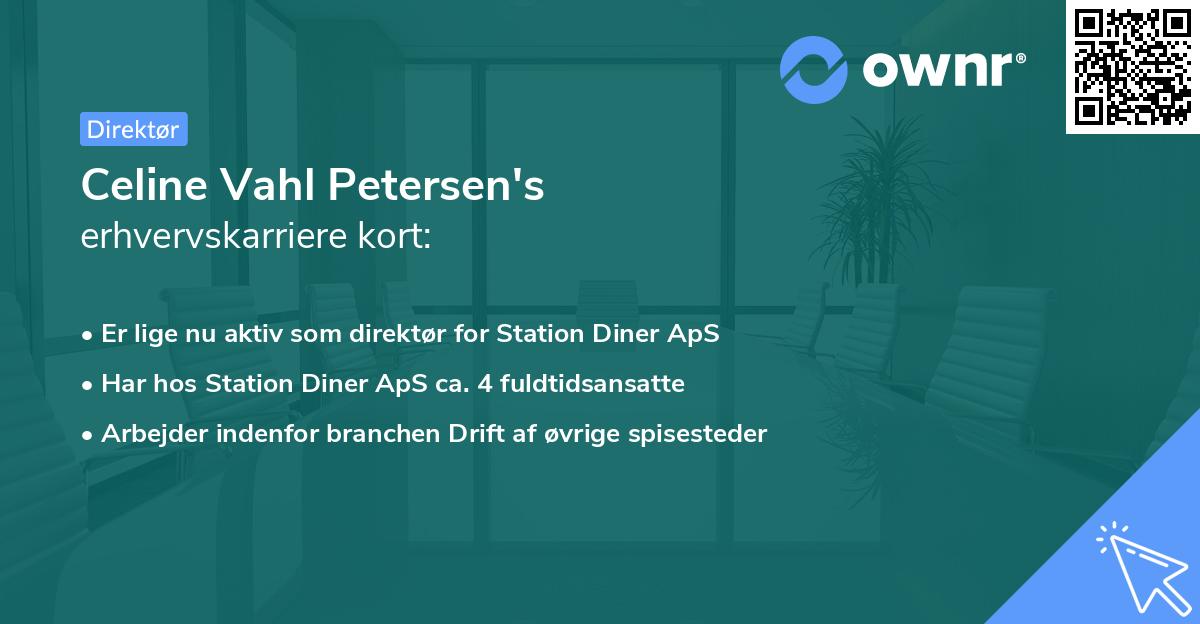 Celine Vahl Petersen's erhvervskarriere kort