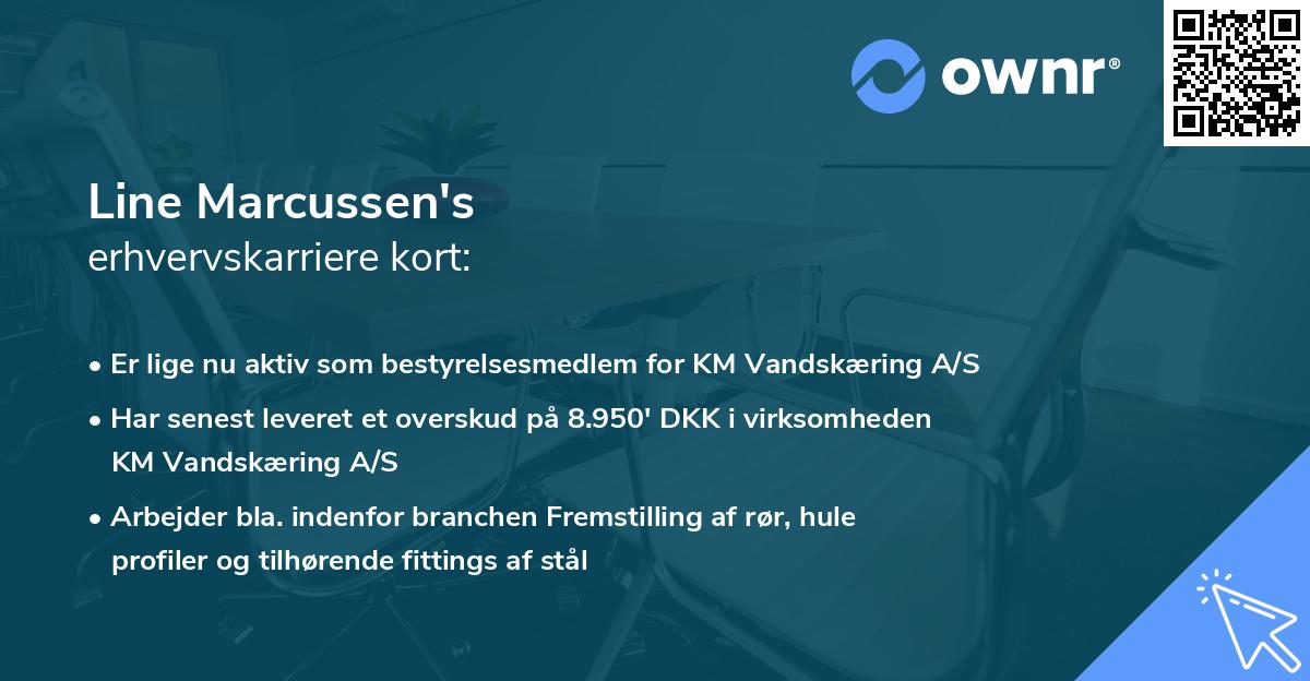Line Marcussen's erhvervskarriere kort
