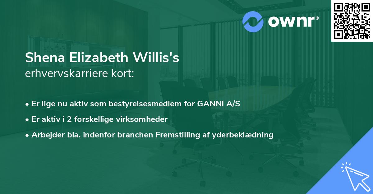 Shena Elizabeth Willis's erhvervskarriere kort