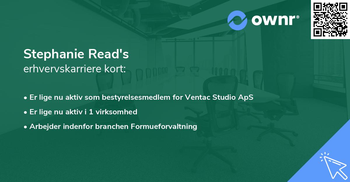 Stephanie Read's erhvervskarriere kort