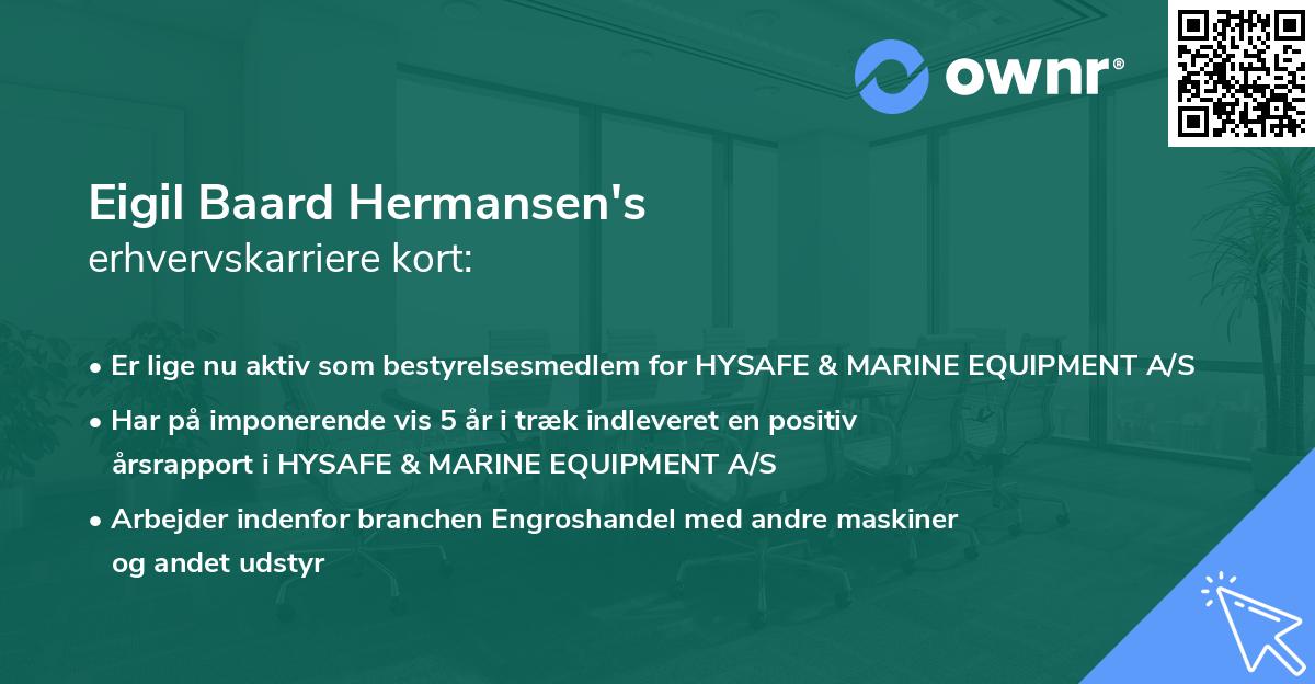 Eigil Baard Hermansen's erhvervskarriere kort