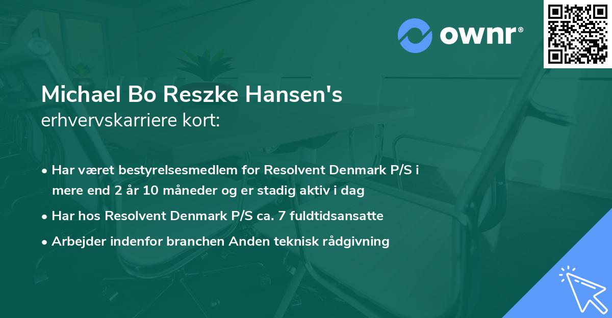 Michael Bo Reszke Hansen's erhvervskarriere kort