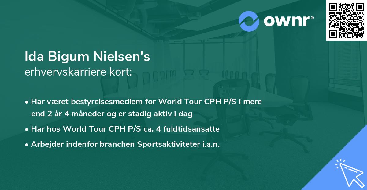 Ida Bigum Nielsen's erhvervskarriere kort