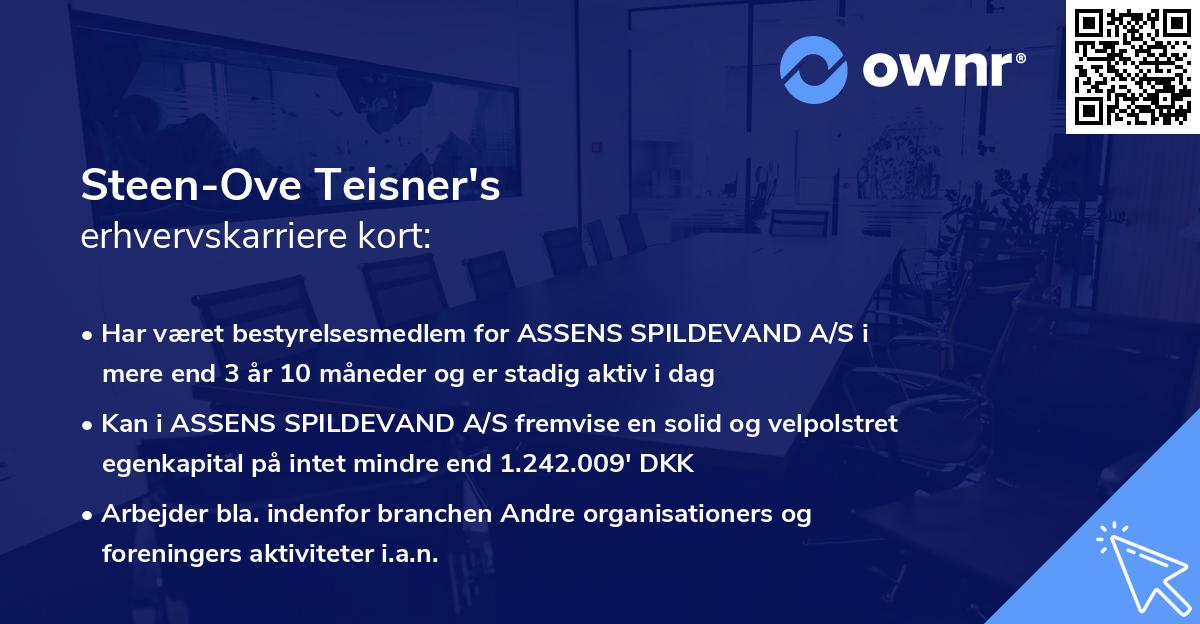 Steen-Ove Teisner's erhvervskarriere kort