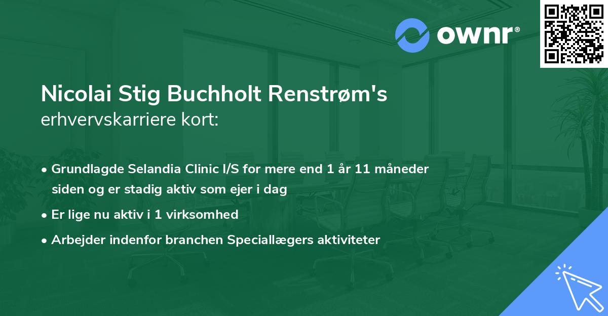 Nicolai Stig Buchholt Renstrøm's erhvervskarriere kort