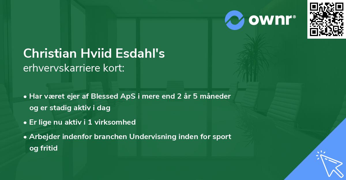 Christian Hviid Esdahl's erhvervskarriere kort