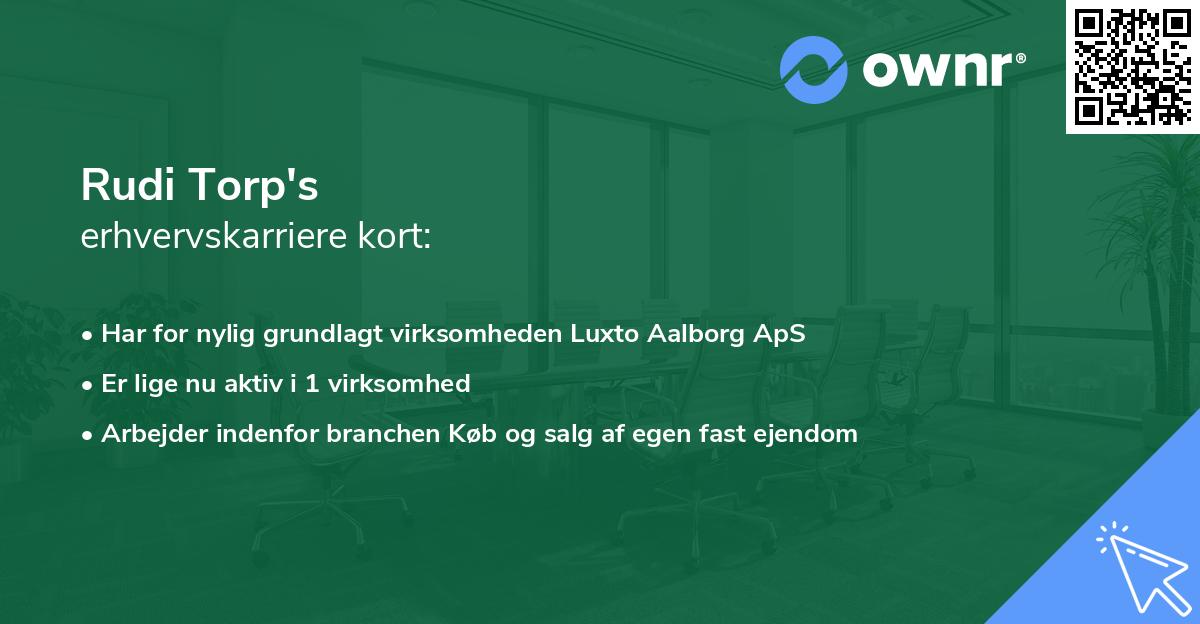 Rudi Torp's erhvervskarriere kort